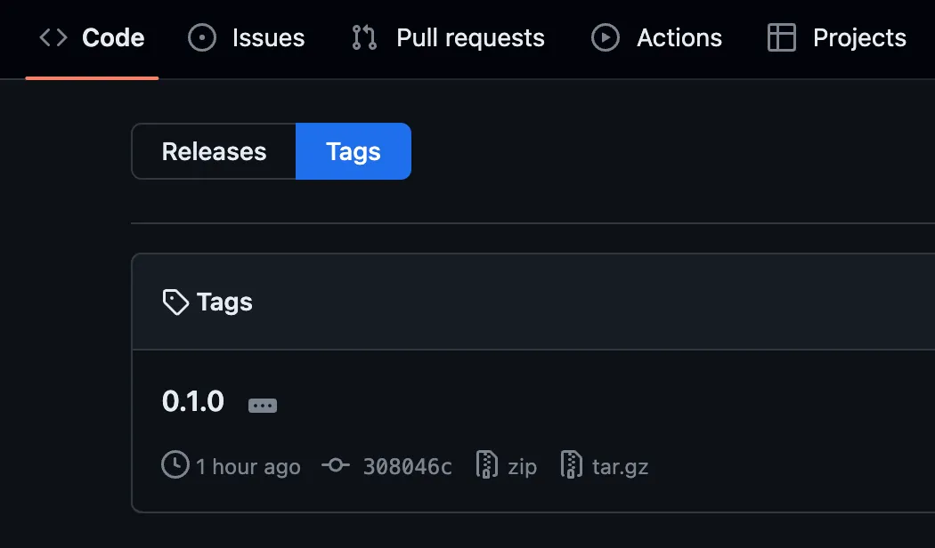 GitHub Tags